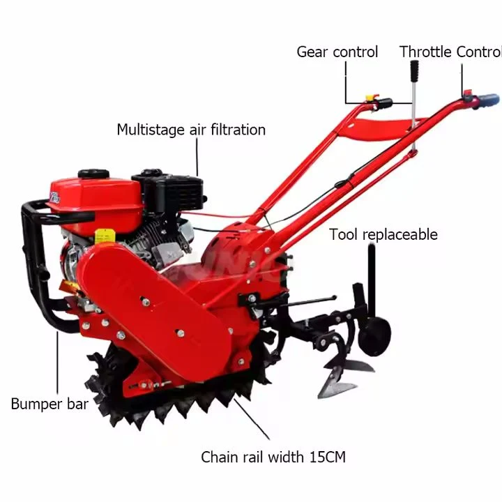 Robusto para Terreno Difícil Motocultivador motocultor gasolina con oruga sencillo tipo riel pista de cadena baja $899000...