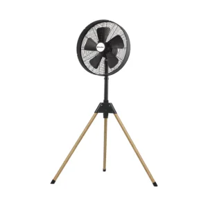 Estatuilla Decorativa de Ventilador de Pie tripode con dise?o vintage exclusivo. Construido en metal. con acabado de apari...