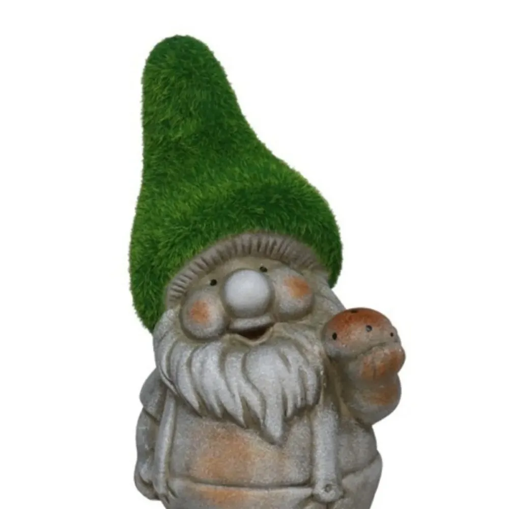 Figura de gnomo para exterior animado 28,8x13,3x10,4 cm para Jardín Moderno