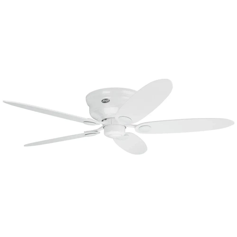 VENTILADOR DE TECHO HUNTER 52" MOD. LOW PROFILE MARFIL
