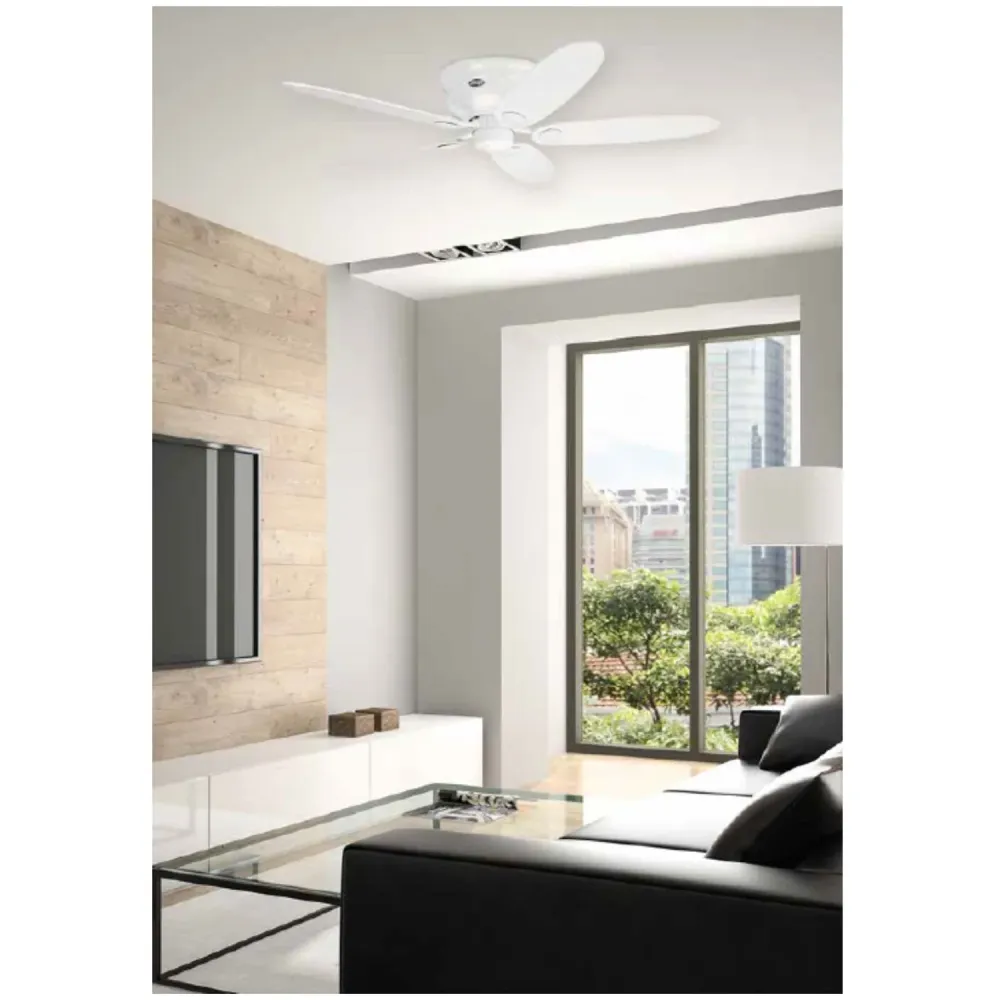 VENTILADOR DE TECHO HUNTER 52" MOD. LOW PROFILE MARFIL