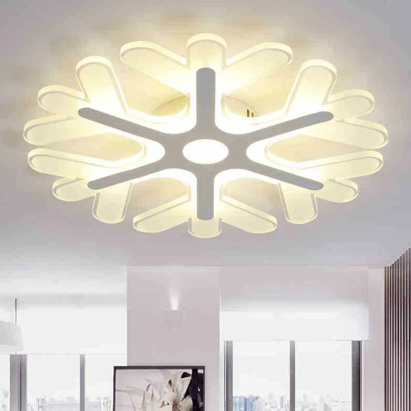 Industrial Certificado Plafoniera da incasso LED acrilico con fiocco di neve, moderna e trasparente, per soggiorno