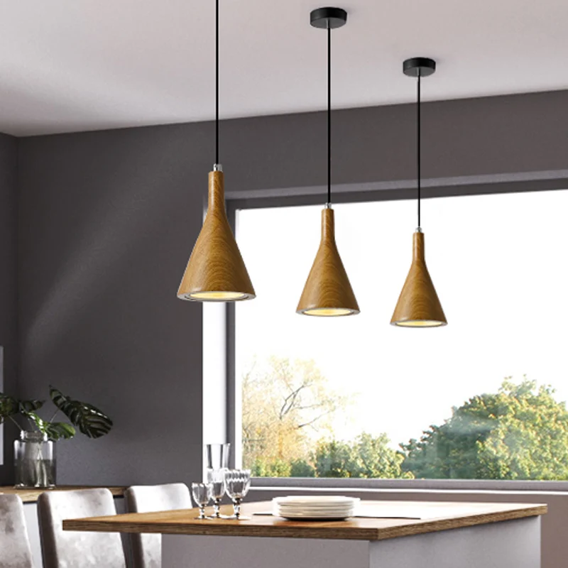 Profesional de Alta Potencia Plafonnier suspendu trompette ciment nordique 1 lumière noir/blanc/marron