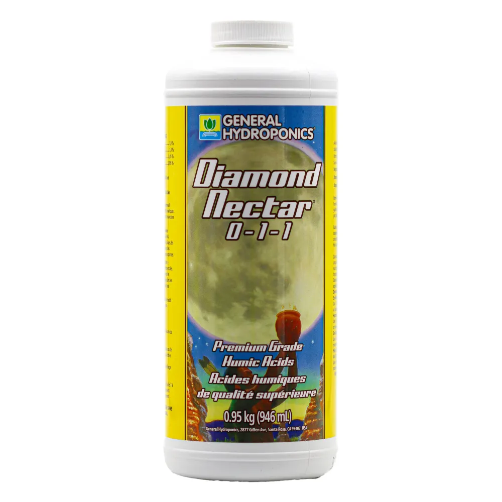 DIAMOND NECTAR | General Hydroponics - Ácidos Húmicos Y Fúlvicos, Potencia La Salud Y Desarrollo De Tus Plantas en Color B...
