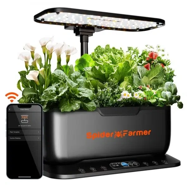 Kit de Raíz Flotante Spider Farmer | Hydroponics G12 - Jardín hidropónico inteligente 12 plantas
