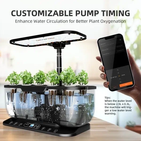 Kit de Raíz Flotante Spider Farmer | Hydroponics G12 - Jardín hidropónico inteligente 12 plantas