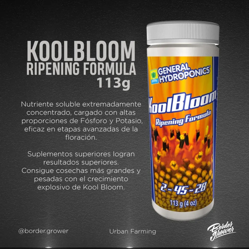 Panel de Control DRY KOOLBLOOM | General Hydroponics - Maximizador De Crecimiento Y Engordador De Flores