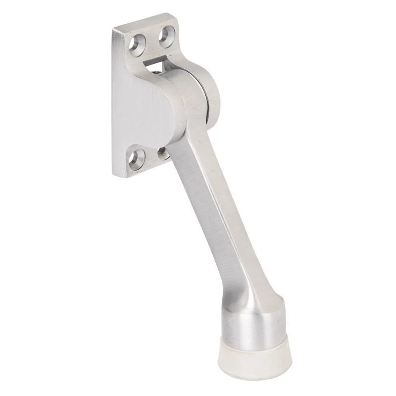 Soporte para puerta con sistema Kick-Down de cromo satinado y latón de Brinks. Se monta en la puerta 1 pulg.