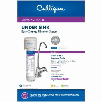 Sistema de filtración de agua debajo del fregadero Culligan para Culligan