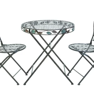 Metal Bistro Set/3 29"W, 27"H Patio Furniture Benzara