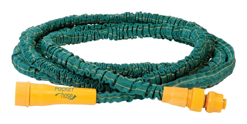 Manguera de jardín Telebrands Bulbhead de nailon/plástico resistente al aplastamiento, color verde, de 80 PSI, 5/8 pulg. d...