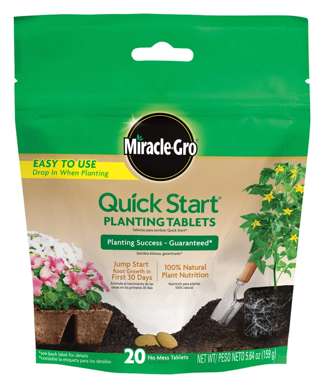 Tabletas de inicio rápido Miracle-Gro, fertilizante para plantas, 20 unidades