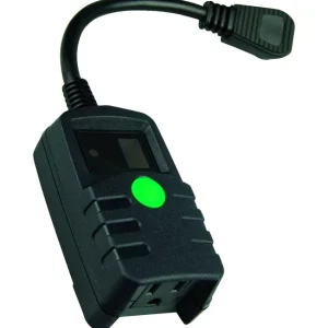 Temporizador digital de enchufes para exteriores de 24 horas Woods