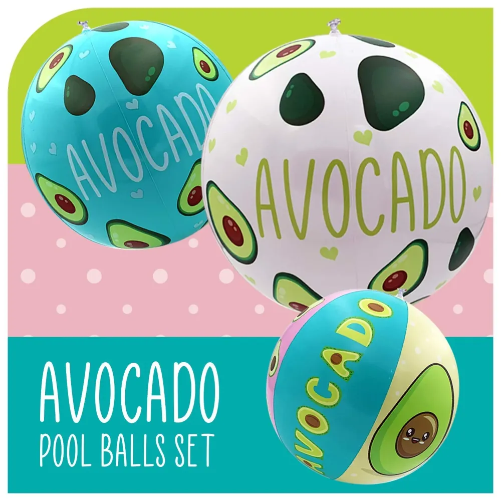 Set de Colchoneta Hinchable Aguacate y Pelotas Inflables para Fiestas