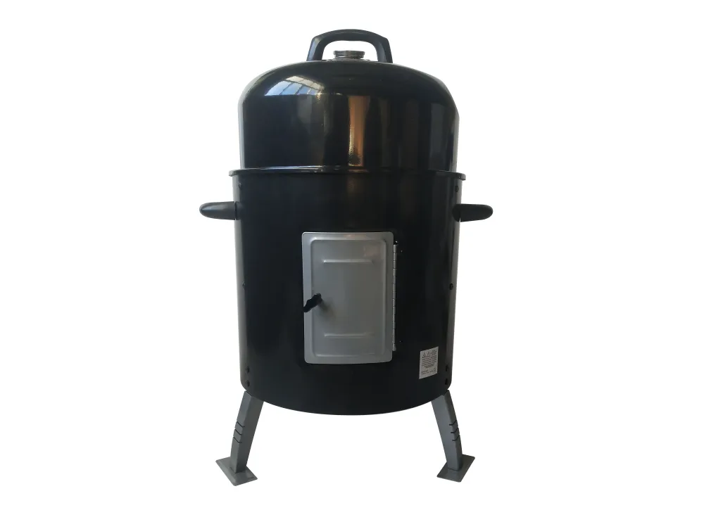Barbacoa 3 en 1 con ahumador asador y parrilla Diseño Compacto