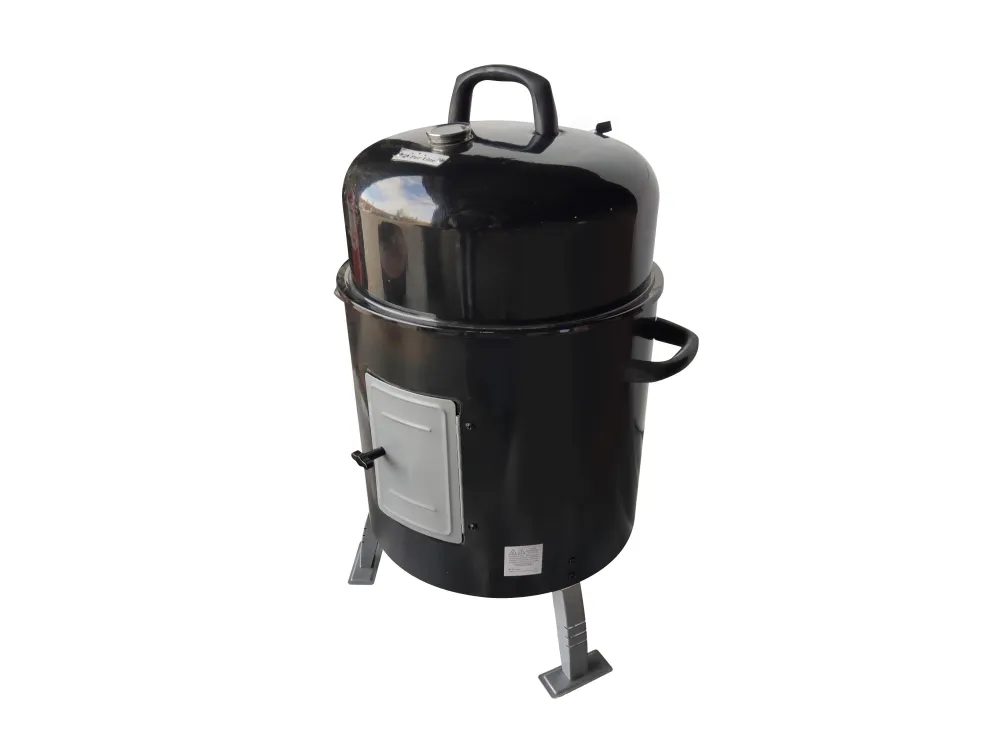 Barbacoa 3 en 1 con ahumador asador y parrilla Diseño Compacto
