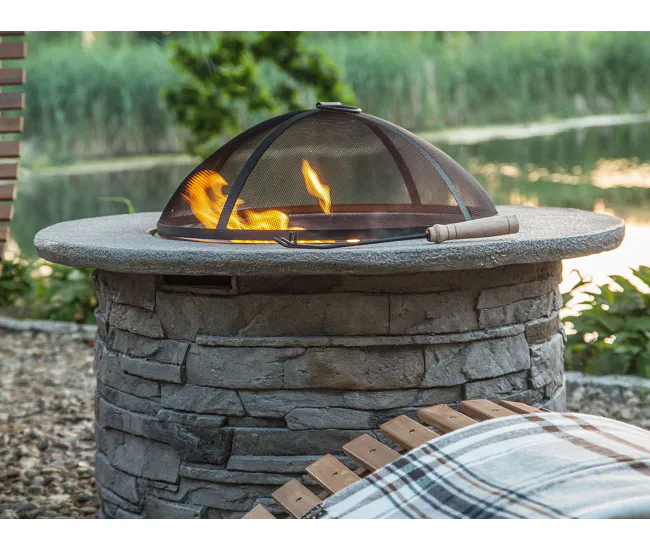 Chimenea redonda gris definido TAMBORA