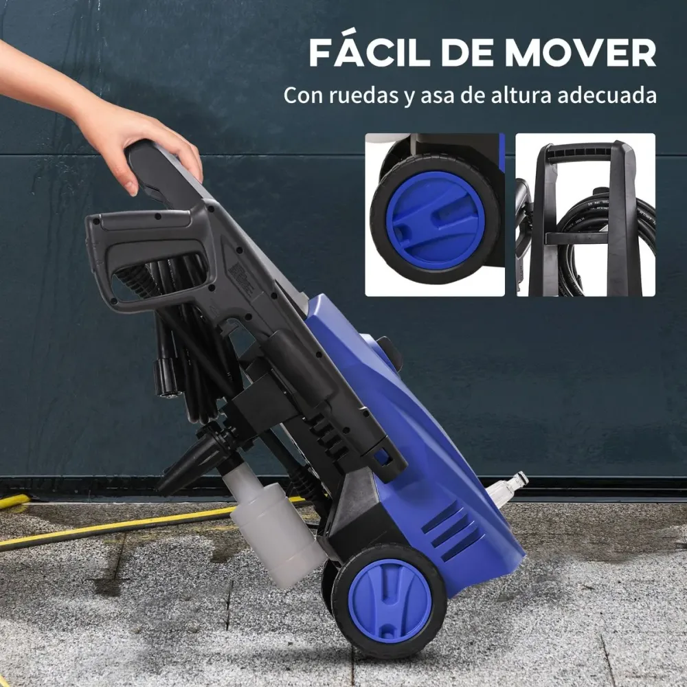 Hidrolimpiadora Durhand 1600W 432 l/h con cepillo azul 65x35x28 cm