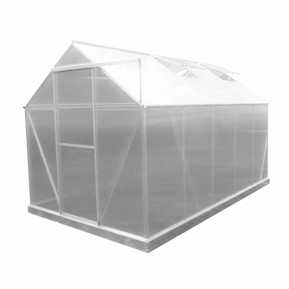 Invernadero Gardiun lunada policarbonato/aluminio 5 módulos 6 m² 310x193x19