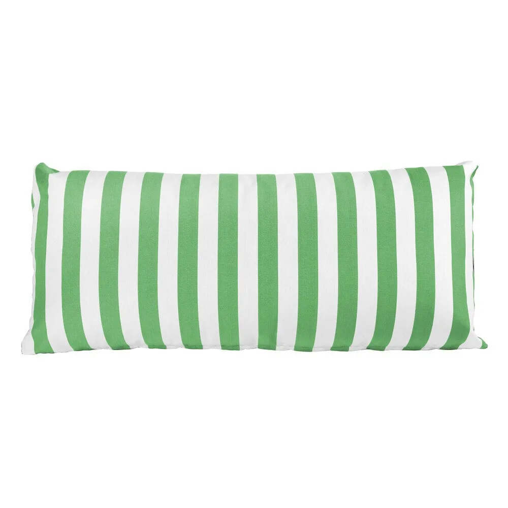 Cojín para palets toldotex blanco-verde respaldo 120x45x25 (rayado)