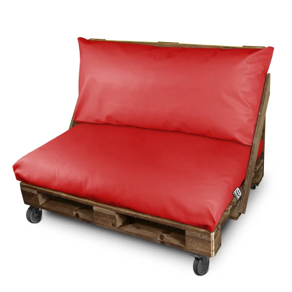Cojín polipiel exterior 120x45x25 rojo