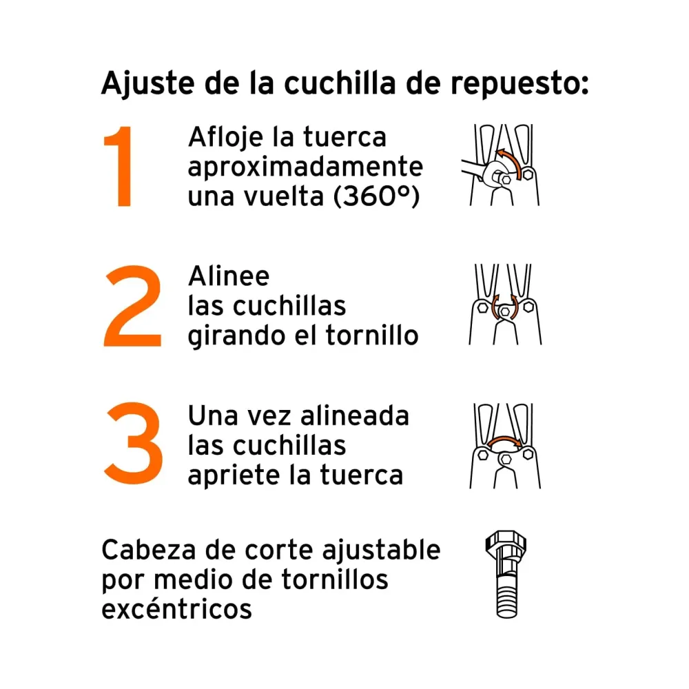 Cuchilla de repuesto para cortapernos 12", truper