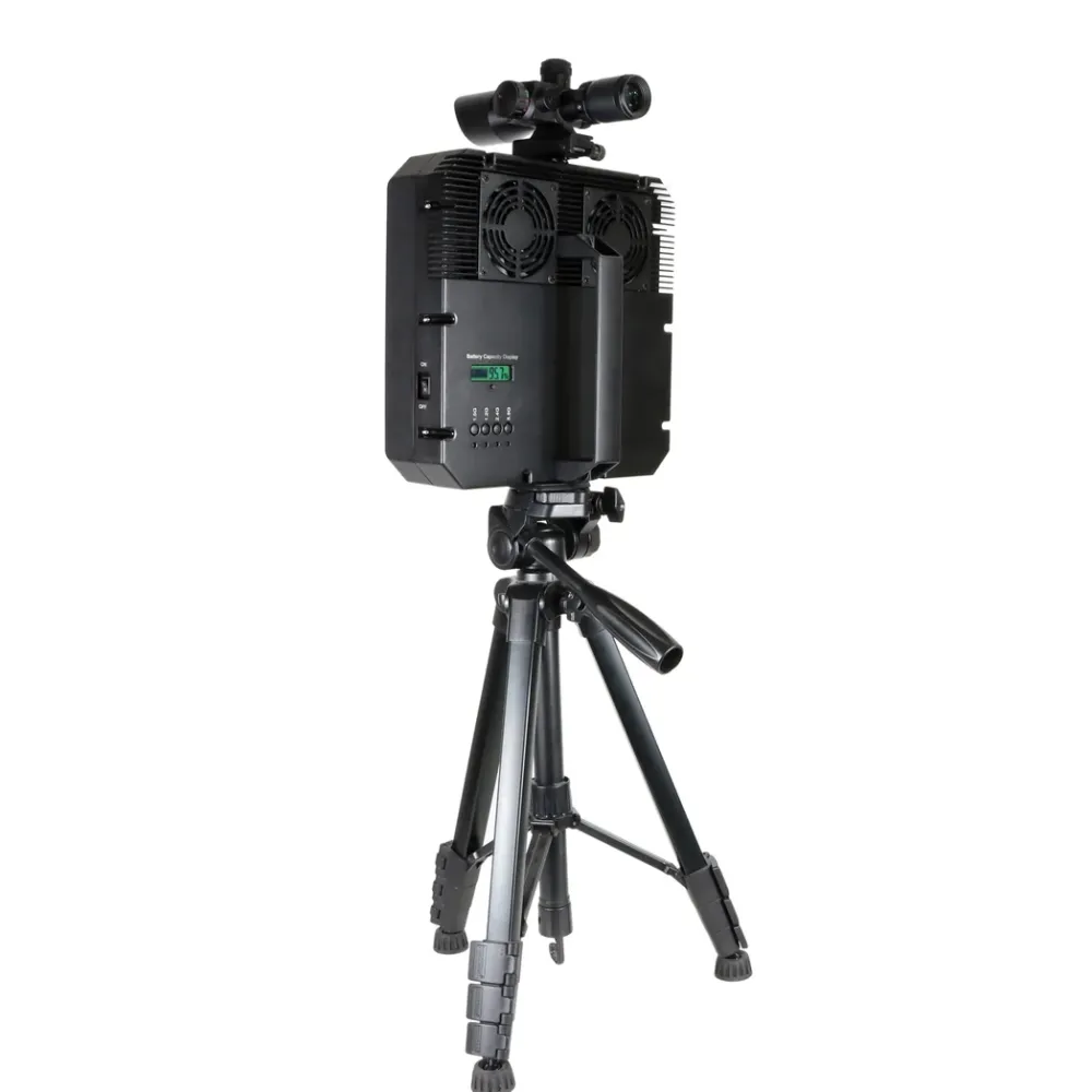 Dispositivo antidrones portátil de 70 W: señal UAV portátil de alta potencia de 10 bandas y 1,5 km con riel de visión y or...