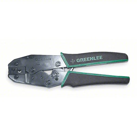 GREENLEE Ratchet Crimper Non-Insulated Terminals and Splices, 9 Overall Lg, Tradicional, Die 45505G