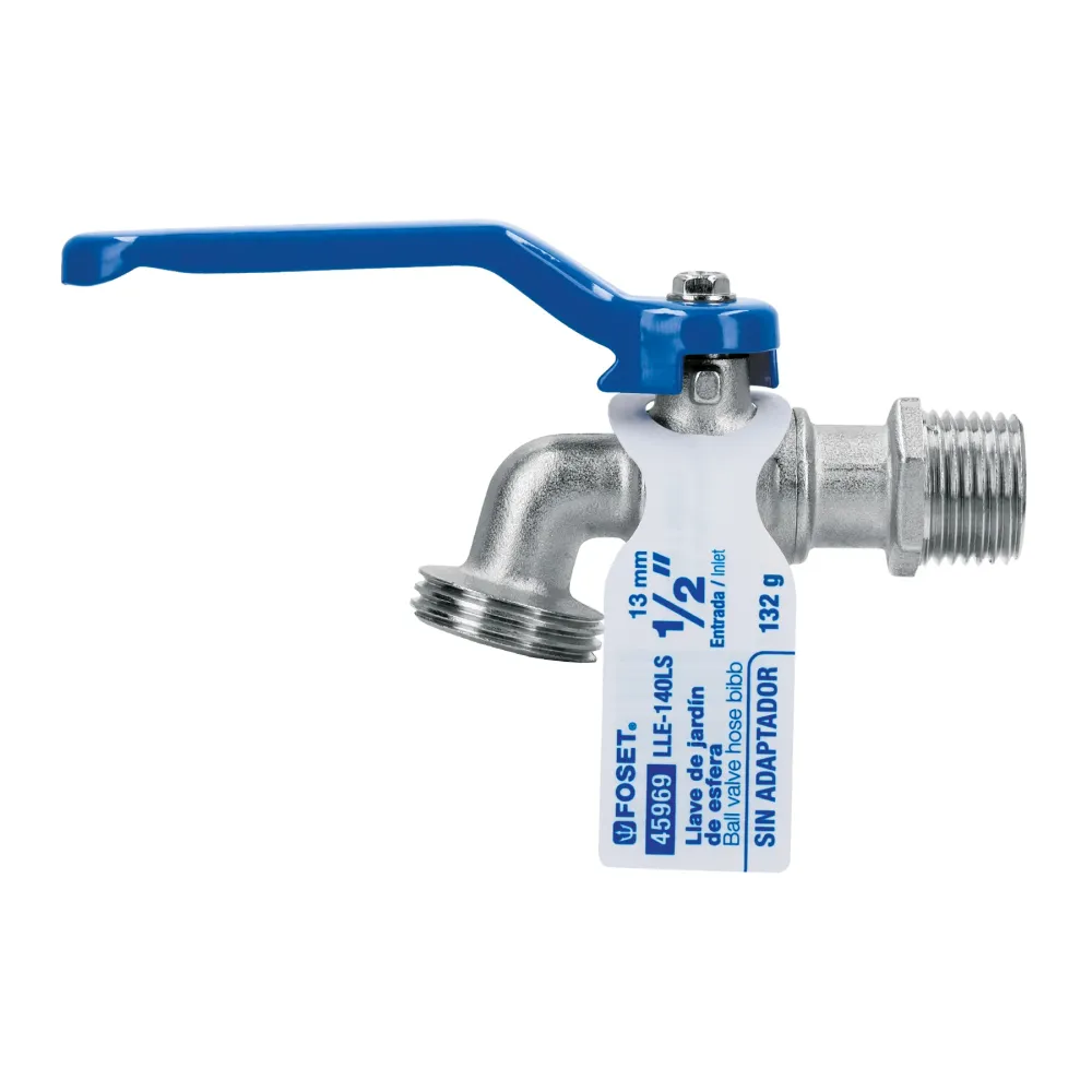 Llave de esfera de latón 1/2', 140 g, s/adaptador, Foset