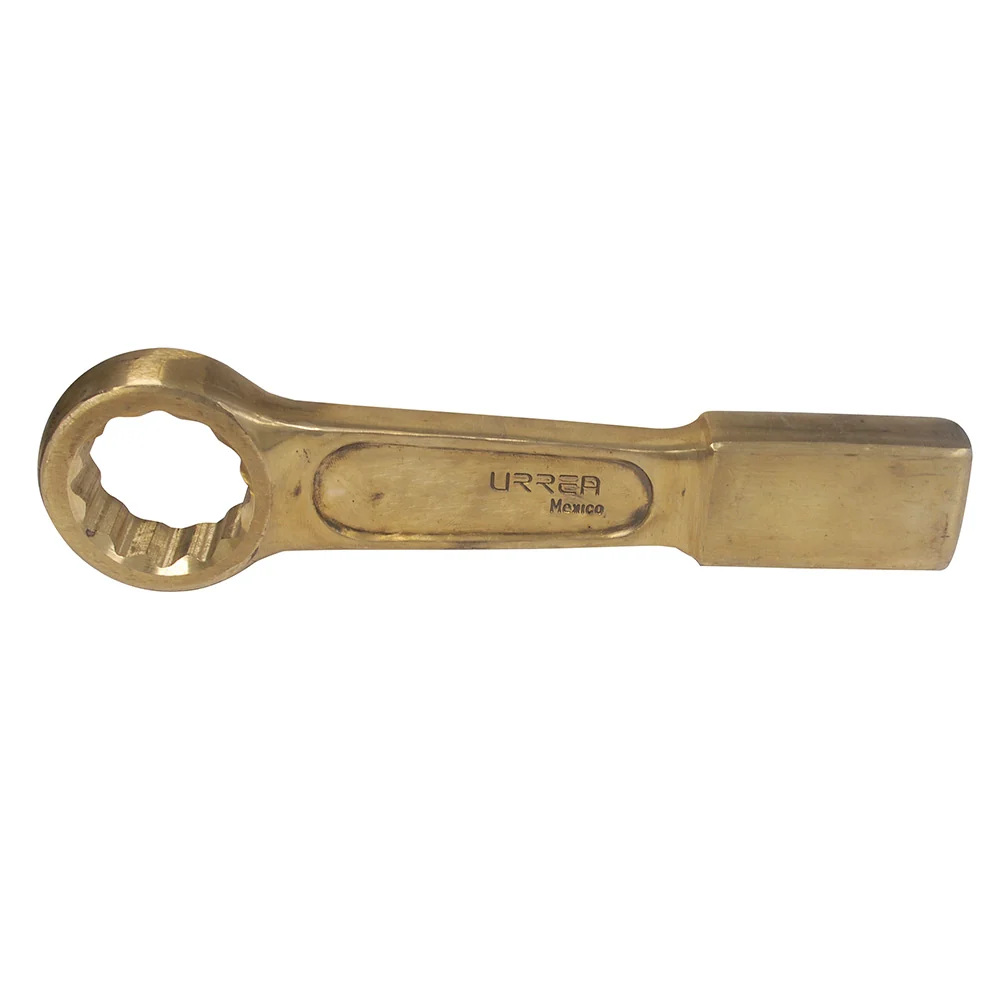 Llave de golpe plana de bronce-aluminio antichispa en pulgadas, 12 puntas, 2-3/4" Urrea