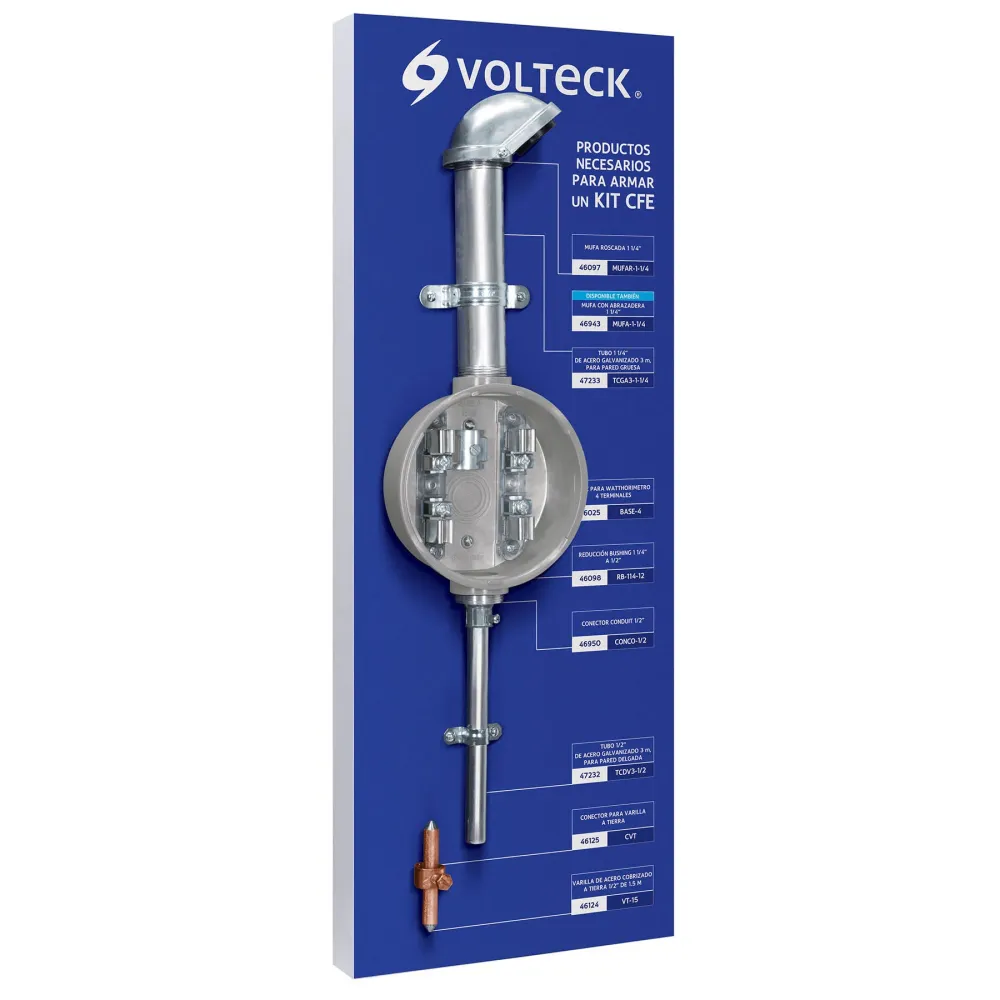 TABLERO EXHIBIDOR DE KIT CFE VOLTECK EX-KIT-CFE