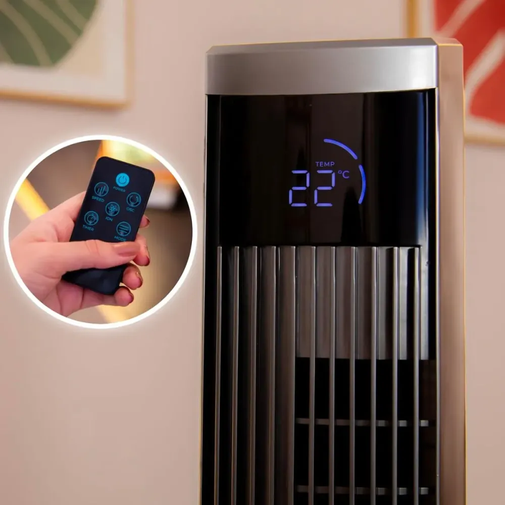 Ventilador de torre Cecotec EnergySilence 470 Max Skyline Ionic 45W mando distancia negro 119 cm