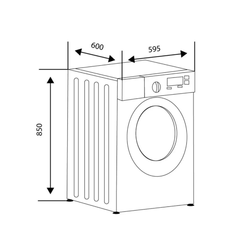 Lavadora carga frontal Aspes AL9400CIDVB 9kg 1400 rpm 12 programas C blanco/negro 60 cm