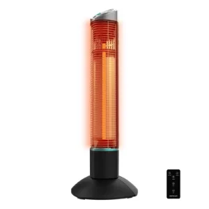 Cecotec Calefactor Eléctrico de Exterior de Torre ReadyWarm 1000 Power Tower. 1000 W en 2 Niveles, Tecnologí Halógena, Osc...