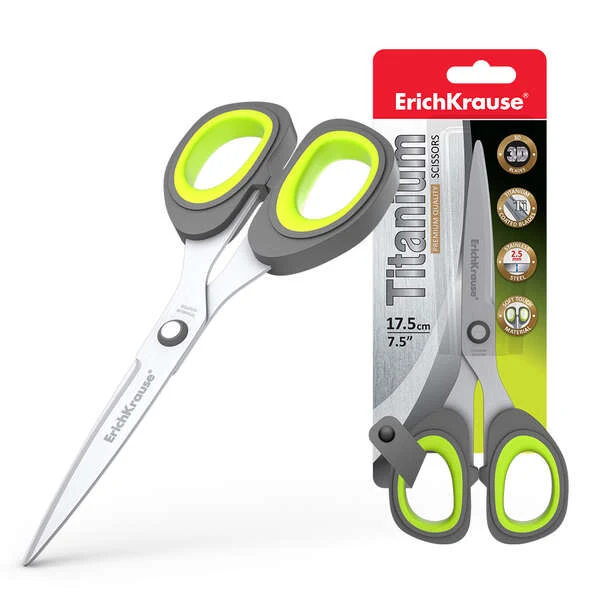 Erichkrause Titánico Tijeras con Cuchillas Revestidas de Titanio 17.5cm - Alta Eficiencia de Corte - Resistente la Corrosi...