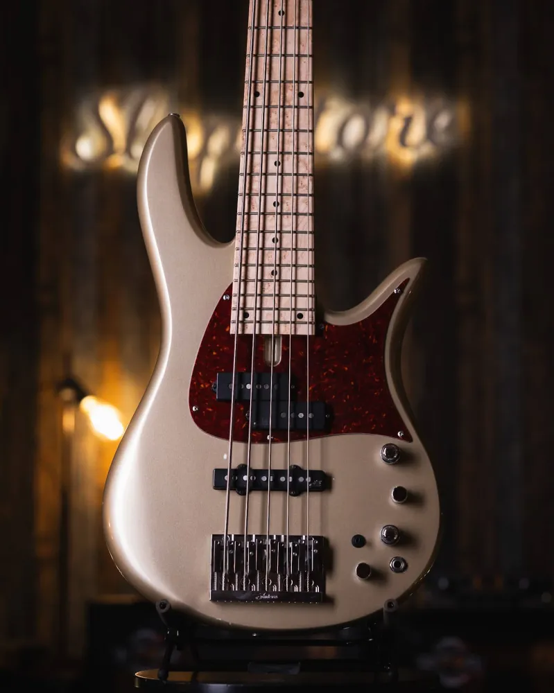 Profesional Certificado Fodera Monarch PJ 5 Classic Shoreline Tono oro 2020 - Bajo Eléctrico