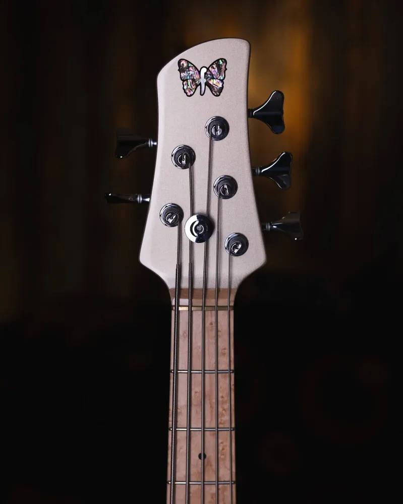 Profesional Certificado Fodera Monarch PJ 5 Classic Shoreline Tono oro 2020 - Bajo Eléctrico