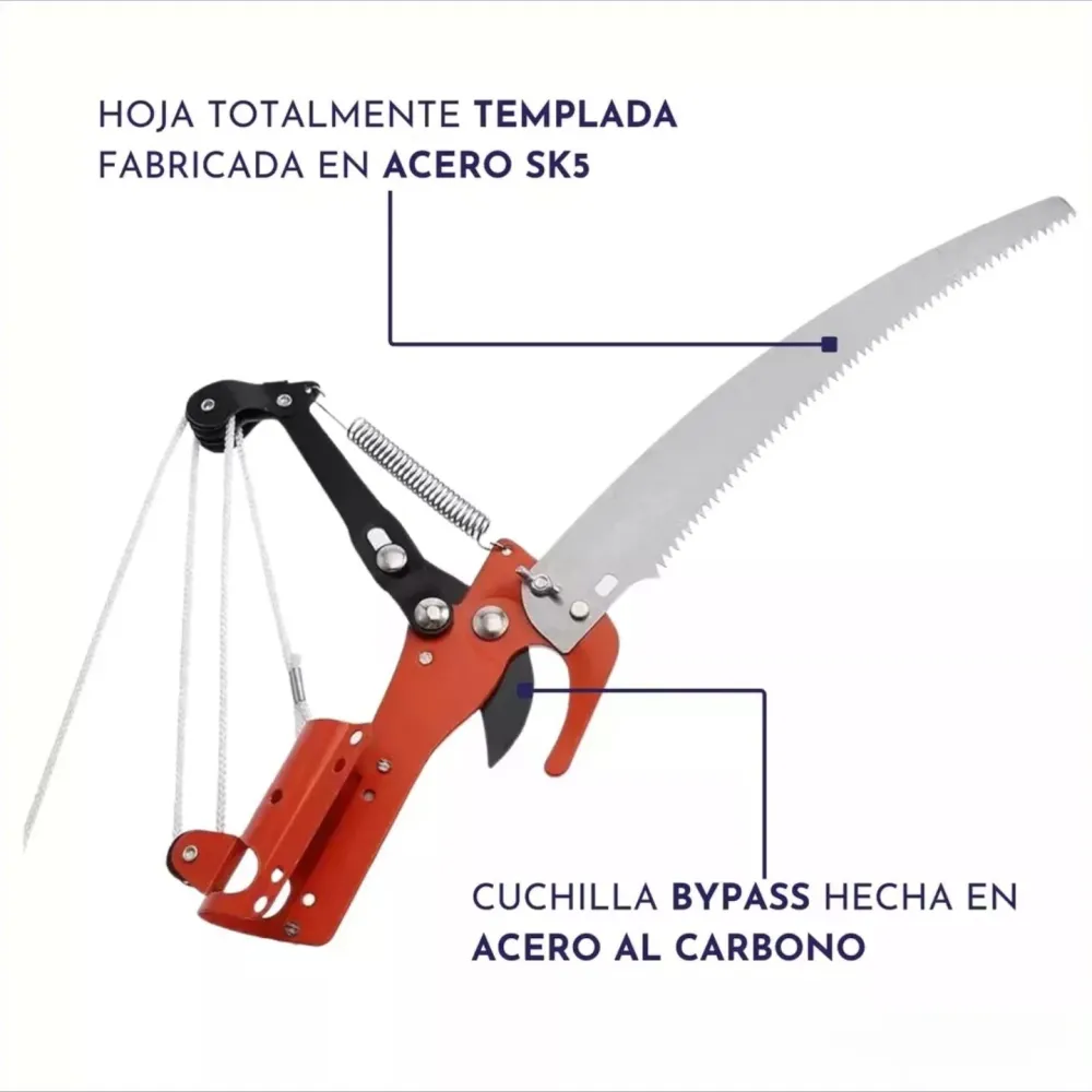 Tijera Para Podar Arboles En Altura Jaque con Funda de Transporte