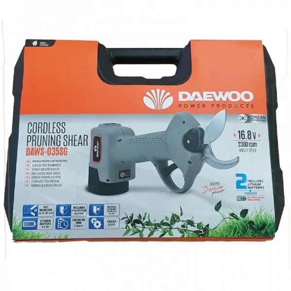 Tijera de poda daewoo daws035sg con Baterí de Iones de Litio