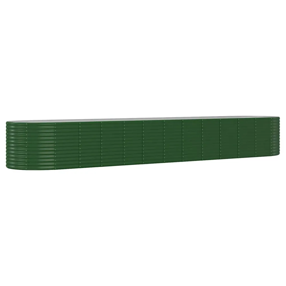 vidaXL jardinera arriate acero recubrimiento polvo verde 507x100x68 cm