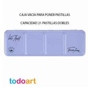 Caja metálica vací para poner 21 pastillas Apto para Cultivo Ecológico