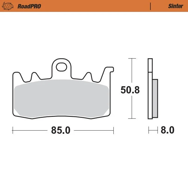 Pastilla de freno Moto-Master RoadPRO Sinter delantera DUCATI,BMW,HARLEY-DAVIDSON, en Saco de 20L