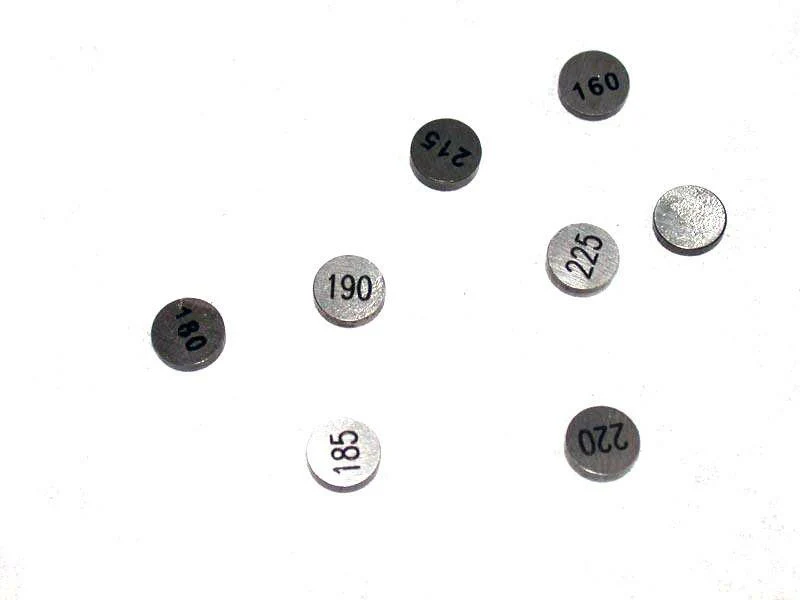 Pastillas de reglaje Tibio Cams (Set 5pcs) Ø7,48 x 2,85 mm | pH Balanceado |