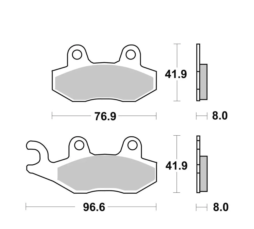 Sustrato Universal Pastillas de freno traseras sinterizadas 07YA21SA para Triumph Speed tres veces | Brembo