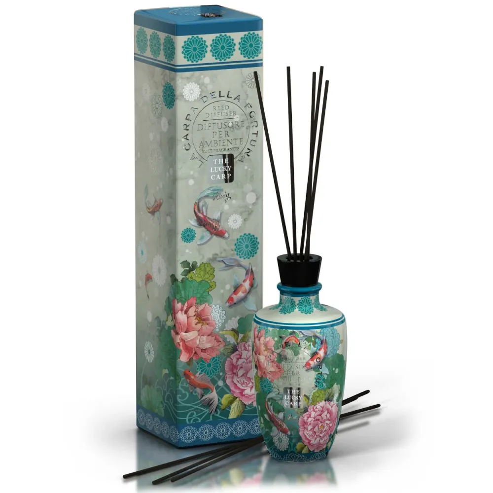 <b>Difusor ambiente 300 mL + varinhas</b></br>Linha Elite</br><i> Carpa da Sorte</i>