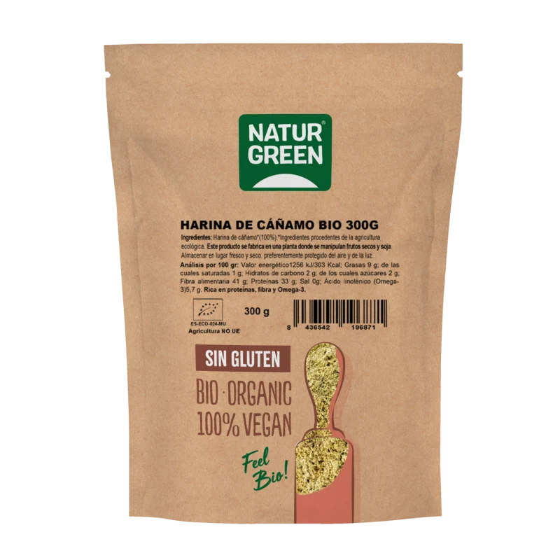 Harina de Cáñamo Ecológica 300 g NaturGreen