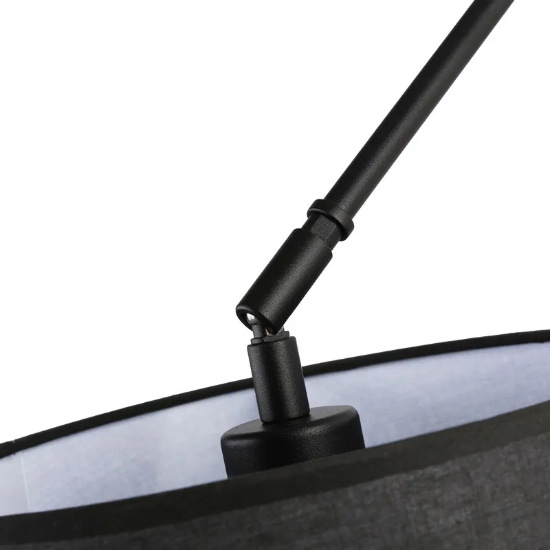 Aplique cilíndrico atemporal articulado, aluminio negro, pantalla E27 con 3 Cabezales de Riego