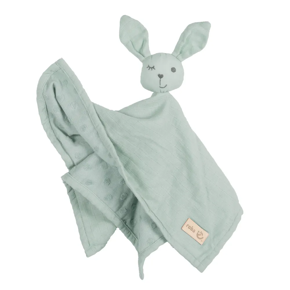 Biológico Cuddly Cloth 'Lil Planet' Frosty Green, 40 x 40 cm, Muslin & Jersey, GOTS Certified