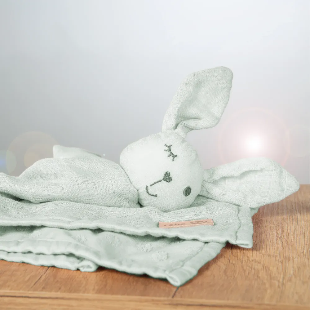 Biológico Cuddly Cloth 'Lil Planet' Frosty Green, 40 x 40 cm, Muslin & Jersey, GOTS Certified