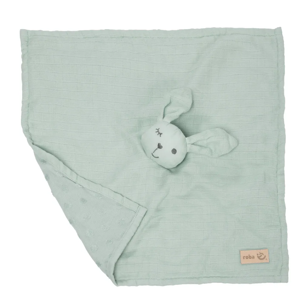 Biológico Cuddly Cloth 'Lil Planet' Frosty Green, 40 x 40 cm, Muslin & Jersey, GOTS Certified